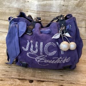 Juicy Couture Purple Velour Rhinestone Handbag 🍒